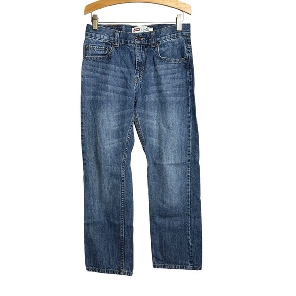 Levi’s 505 Straight Leg Medium Wash Blue Denim Jeans Boys Size 14Reg W27 L27 - Picture 1 of 5